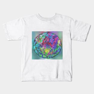 trippy mandala design Kids T-Shirt